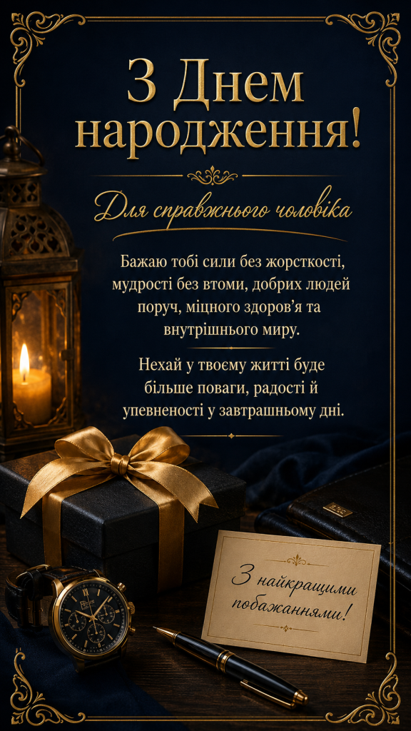 картинка 1 Зворушливі привітання з Днем народження до сліз чоловіку — щирі побажання та картинки