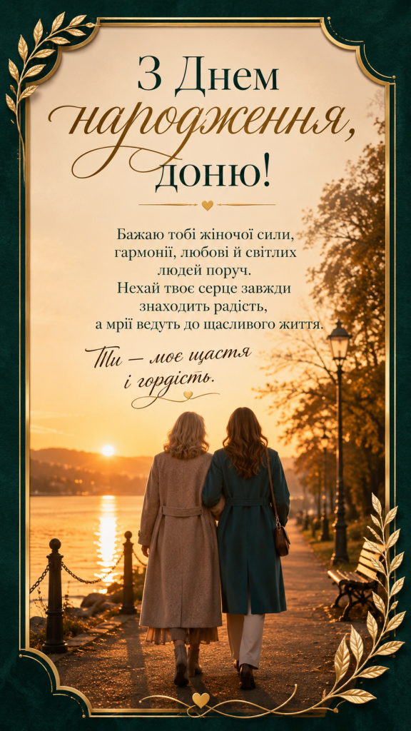 картинка 1 Зворушливі привітання з Днем народження до сліз для дорослої дочки від мами — щирі слова та картинки 