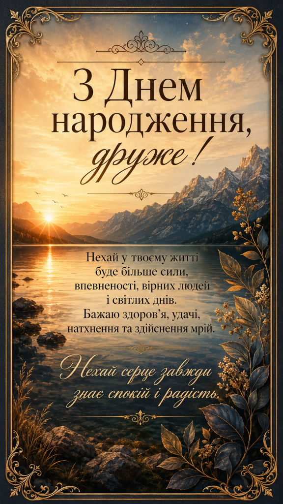 картинка 1 Зворушливі привітання з Днем народження до сліз другу — справжні слова та картинки