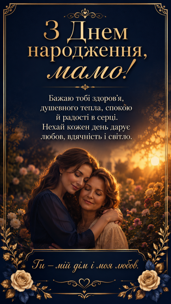 картинка 1 Зворушливі привітання з Днем народження до сліз мамі — найрідніші слова та картинки