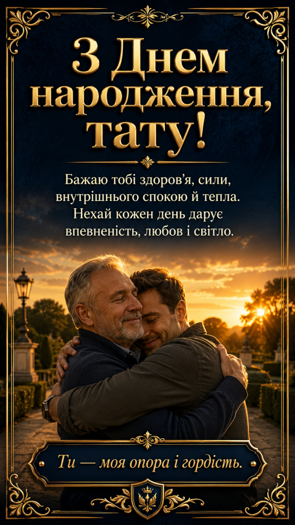 картинка 1 Зворушливі привітання з Днем народження до сліз татові — сильні слова та картинки