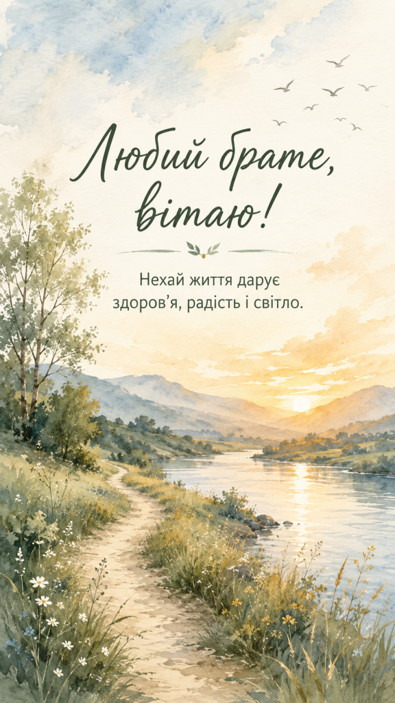 картинка 2 Зворушливі привітання з Днем народження до сліз брату — щирі слова та картинки
