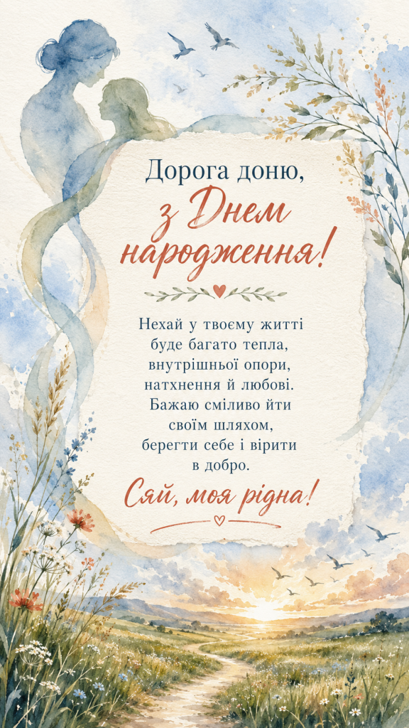 картинка 2 Зворушливі привітання з Днем народження до сліз для дорослої дочки від мами — щирі слова та картинки 