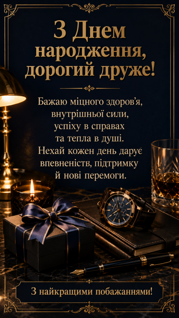 картинка 2 Зворушливі привітання з Днем народження до сліз другу — справжні слова та картинки