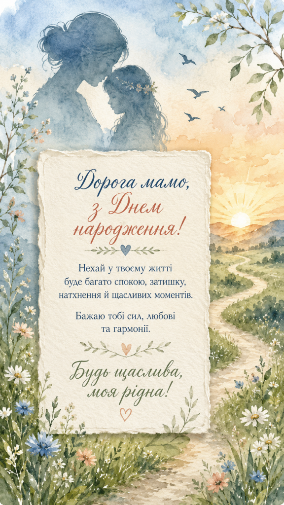 картинка 2 Зворушливі привітання з Днем народження до сліз мамі — найрідніші слова та картинки
