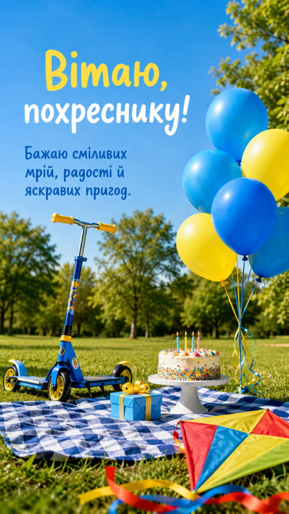 картинка 2 Зворушливі привітання з Днем народження до сліз похреснику — добрі слова та картинки