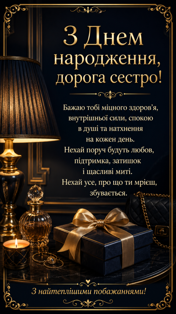 картинка 2 Зворушливі привітання з Днем народження до сліз сестрі — ніжні слова та картинки