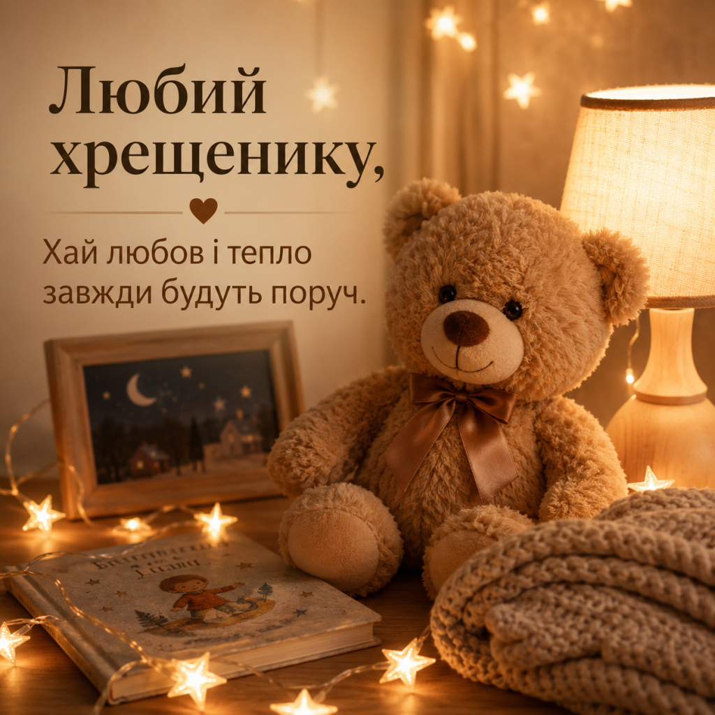 картинка 3 Зворушливі привітання з Днем народження до сліз хрещенику — щирі слова та картинки