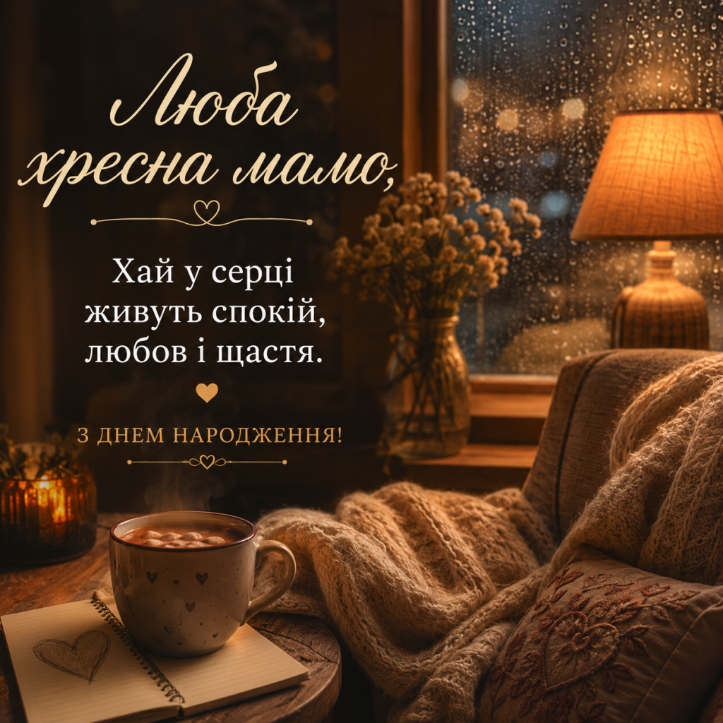 картинка 3 Зворушливі привітання з Днем народження до сліз хресній мамі — вдячні слова та картинки