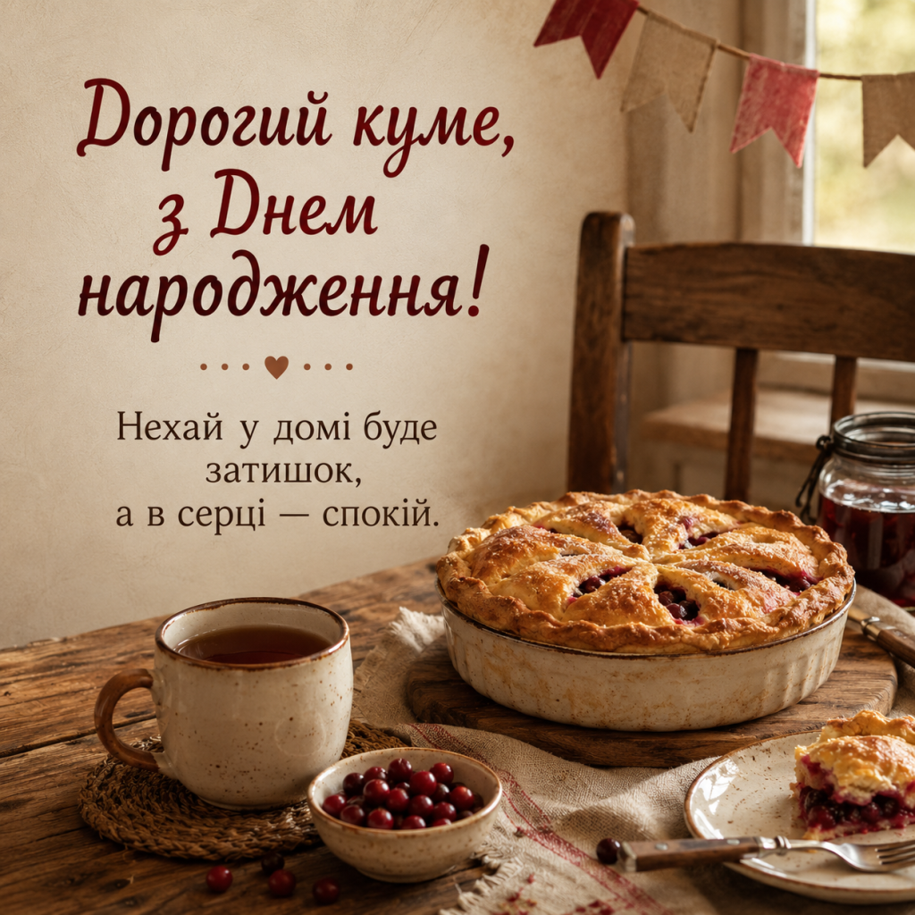 картинка 3 Зворушливі привітання з Днем народження до сліз куму — душевні слова та картинки