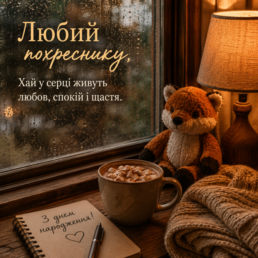 картинка 3 Зворушливі привітання з Днем народження до сліз похреснику — добрі слова та картинки