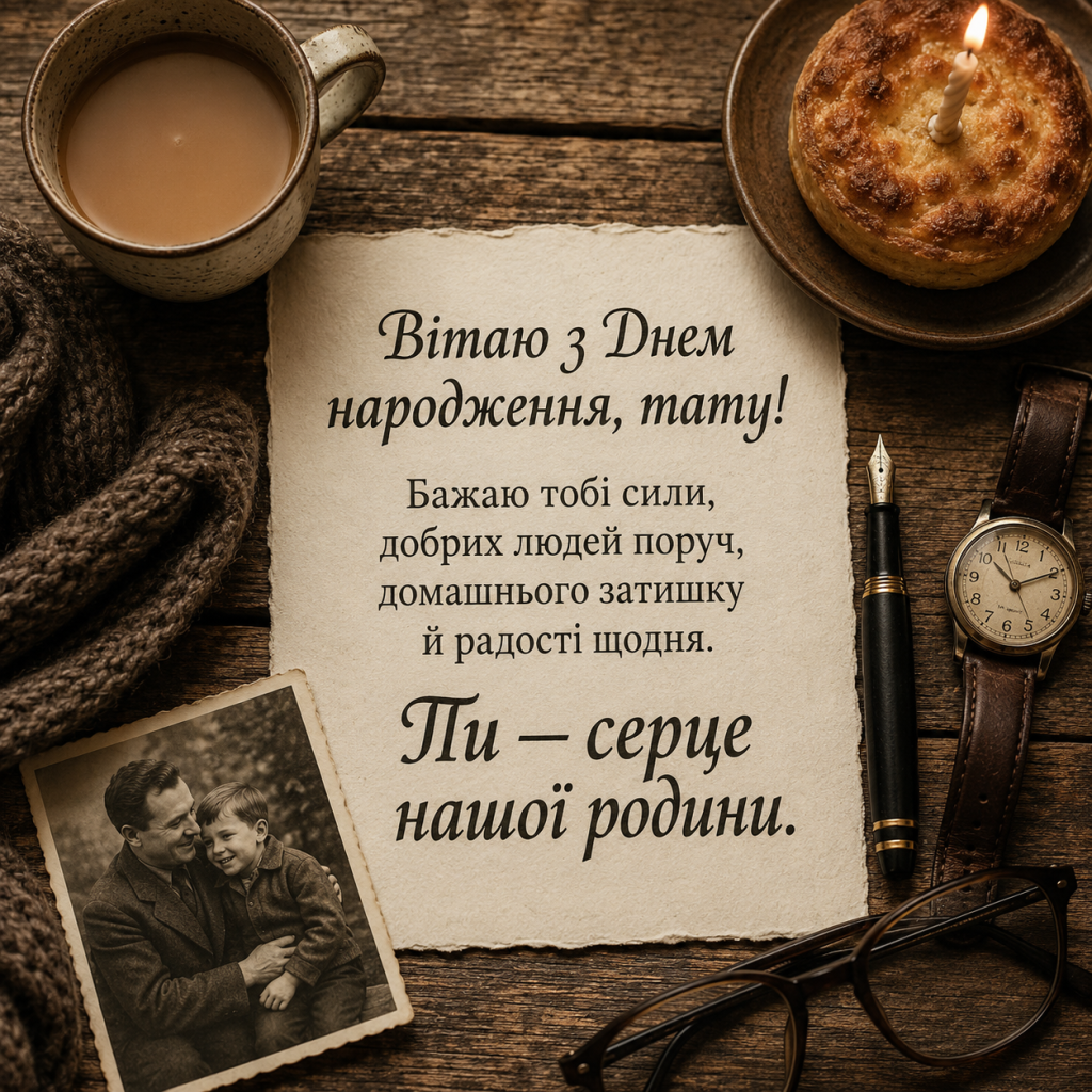 картинка 3 Зворушливі привітання з Днем народження до сліз татові — сильні слова та картинки