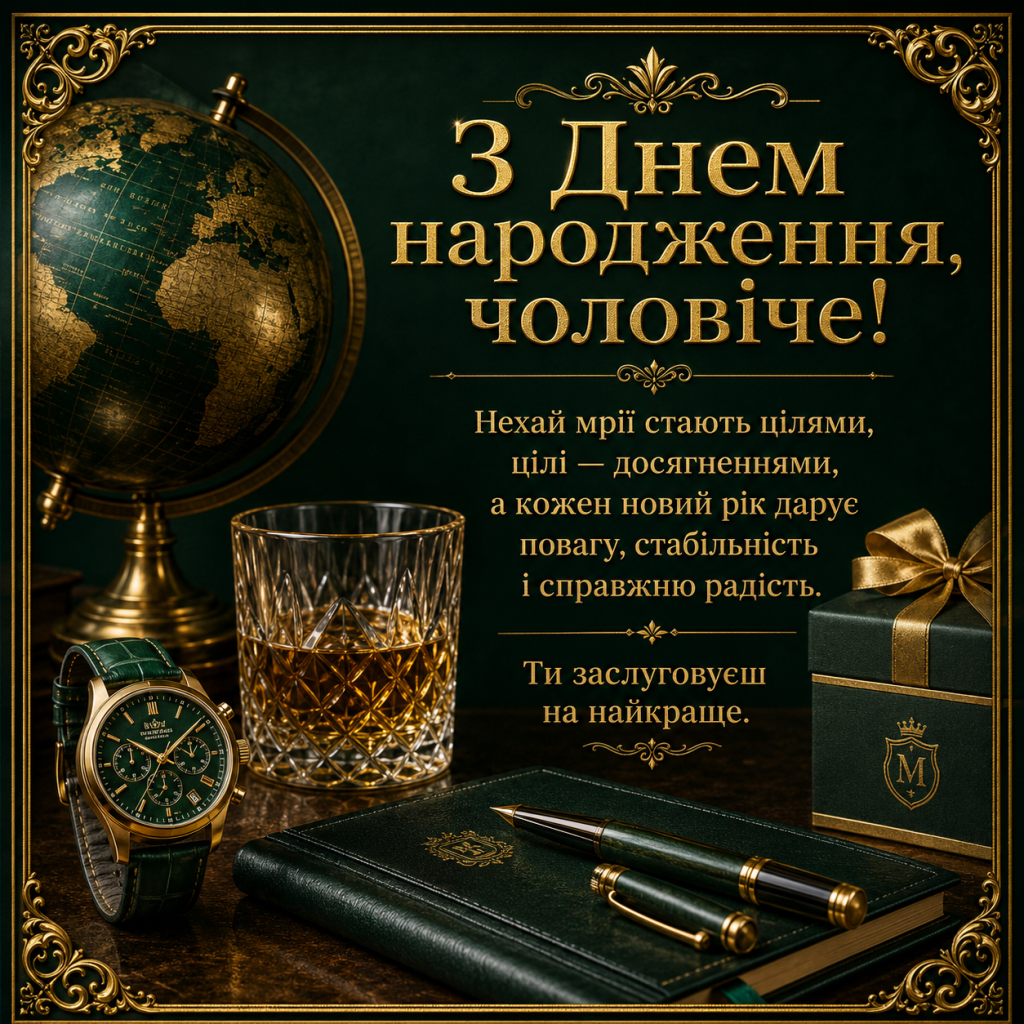 картинка 4 Зворушливі привітання з Днем народження до сліз для чоловіків — сильні слова та картинки