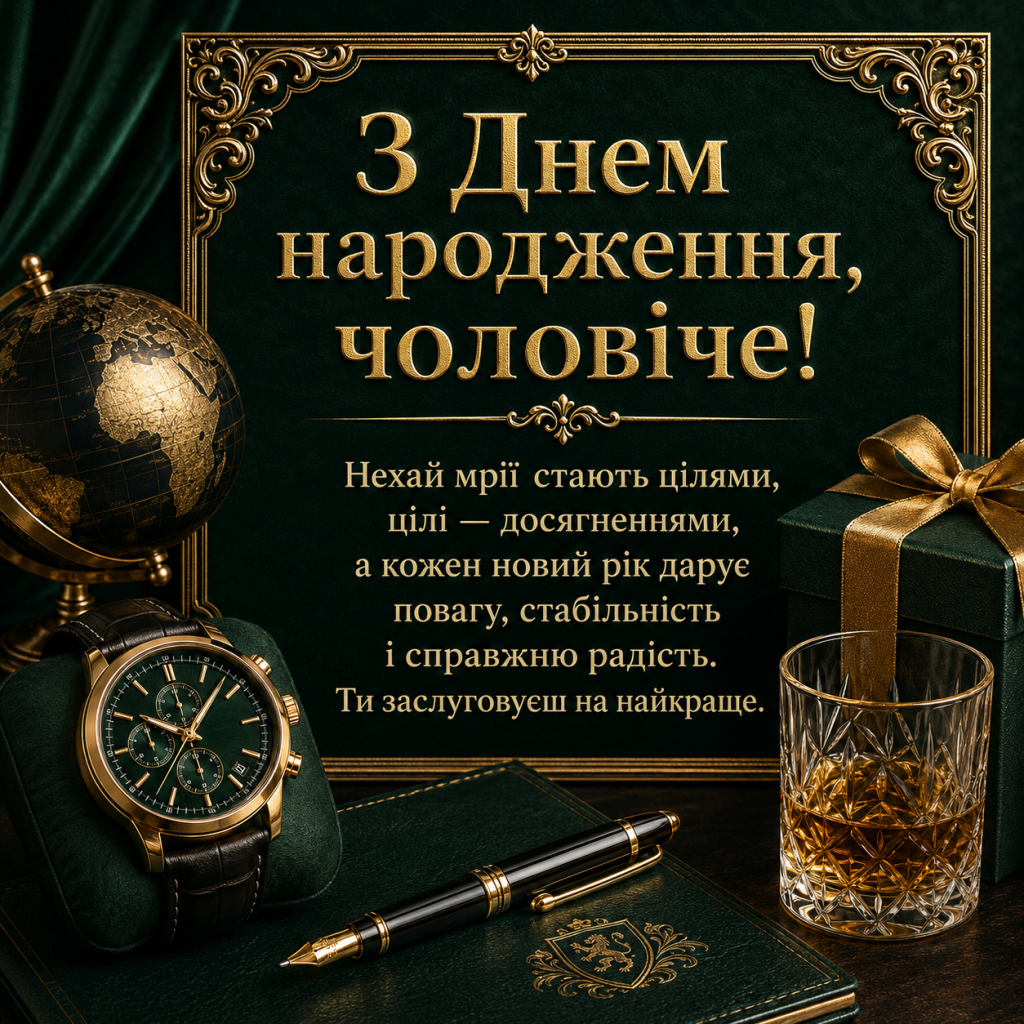 картинка 3 Зворушливі привітання з Днем народження до сліз чоловіку — щирі побажання та картинки