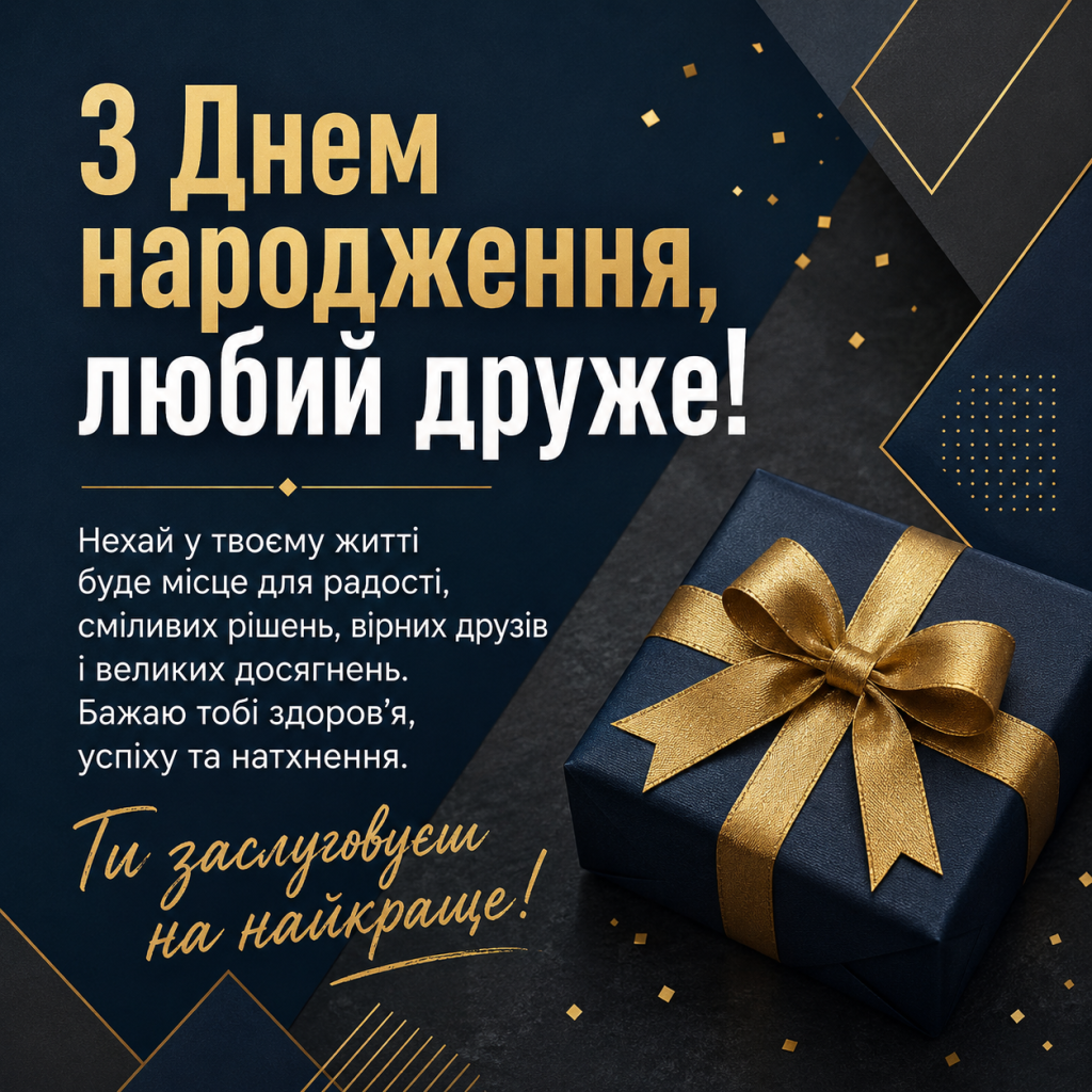 картинка 4 Зворушливі привітання з Днем народження до сліз другу — справжні слова та картинки