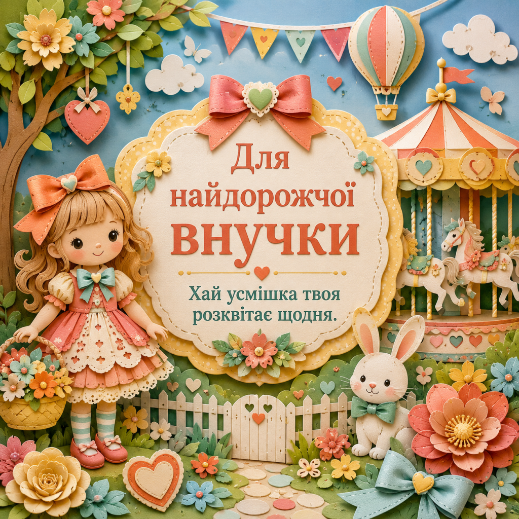 картинка 5 Зворушливі привітання з Днем народження до сліз для внучки — ніжні слова та картинки