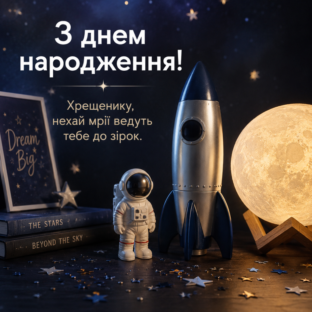 картинка 5 Зворушливі привітання з Днем народження до сліз хрещенику — щирі слова та картинки