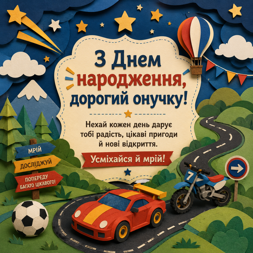 картинка 5 Зворушливі привітання з Днем народження до сліз онукові — добрі слова та картинки
